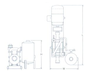 Vacuum Pump OP OP-W Dimension